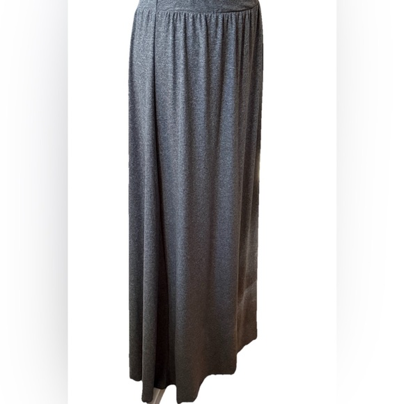 NWT TERRA & SKY Heather Gray Super Soft Stretchy Long Maxi Skirt Plus Size 2x - Picture 3 of 6